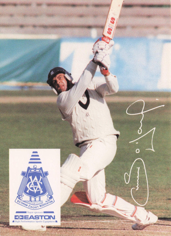 Simon O'Donnell Vintage Australian RARE 1992 VCA Easton Cricket Trade Postcard