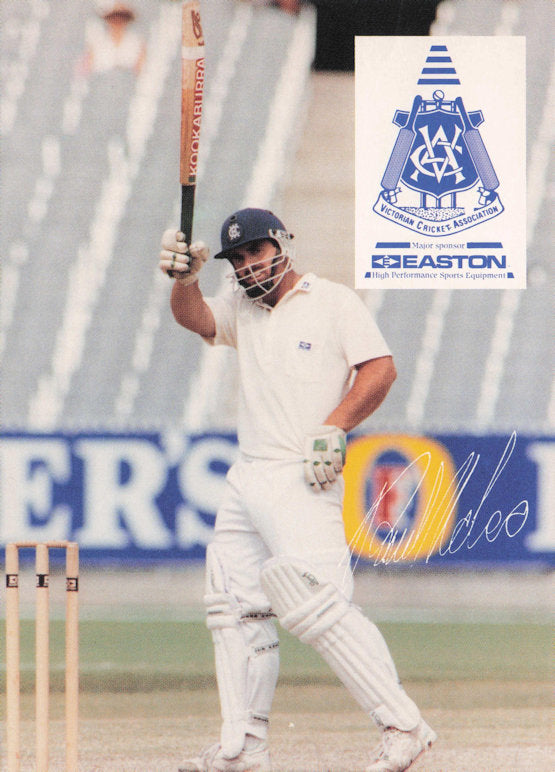Paul Nobes Vintage Australia RARE 1992 VCA Easton Cricket Trade Postcard