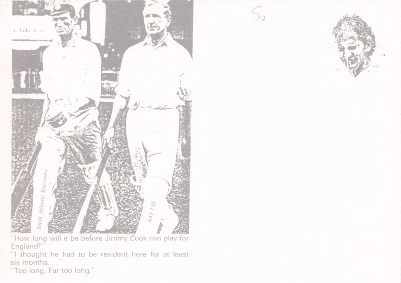 Jimmy Cook Vintage South African Cricket Batsman Streaker Comic Postcard