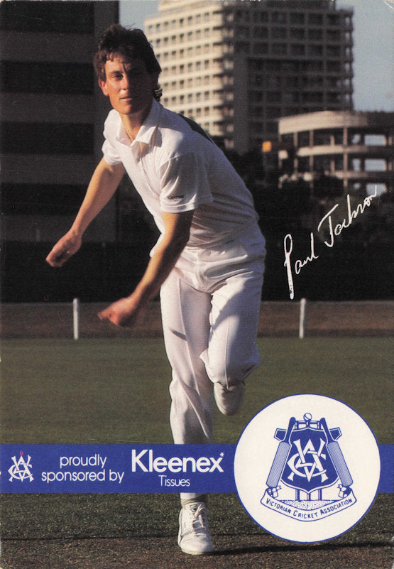 Paul Jackson Vintage Australia RARE 1989 VCA Kleenex Cricket Trade Postcard