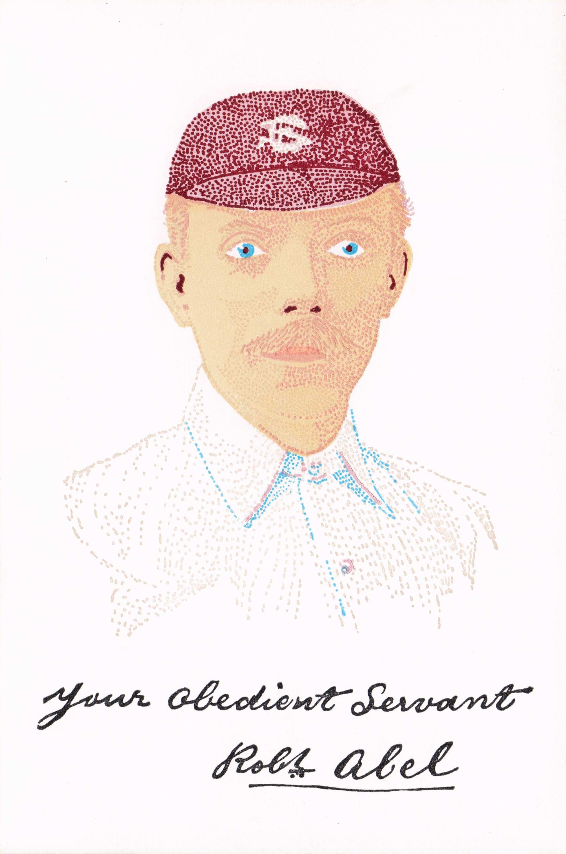 Robb Abel Your Obedient Servant Victorian Cricket Legend Printed Signed Art Card