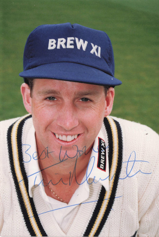 Tim Munton Warwickshire Cricket Club Hand Signed Photo