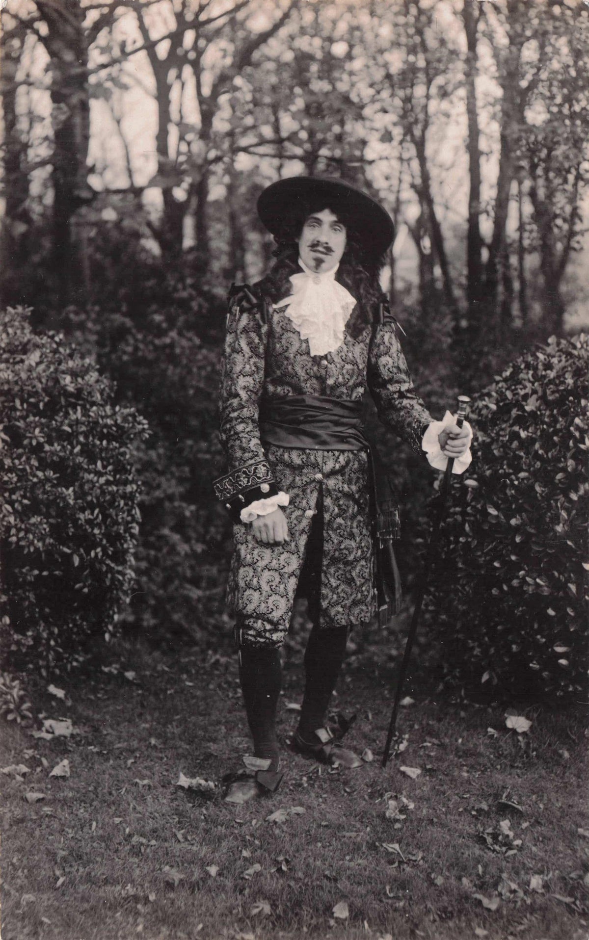Dick Turpin Guy Fawkes Fancy Dress Costume Antique Real Photo Postcard