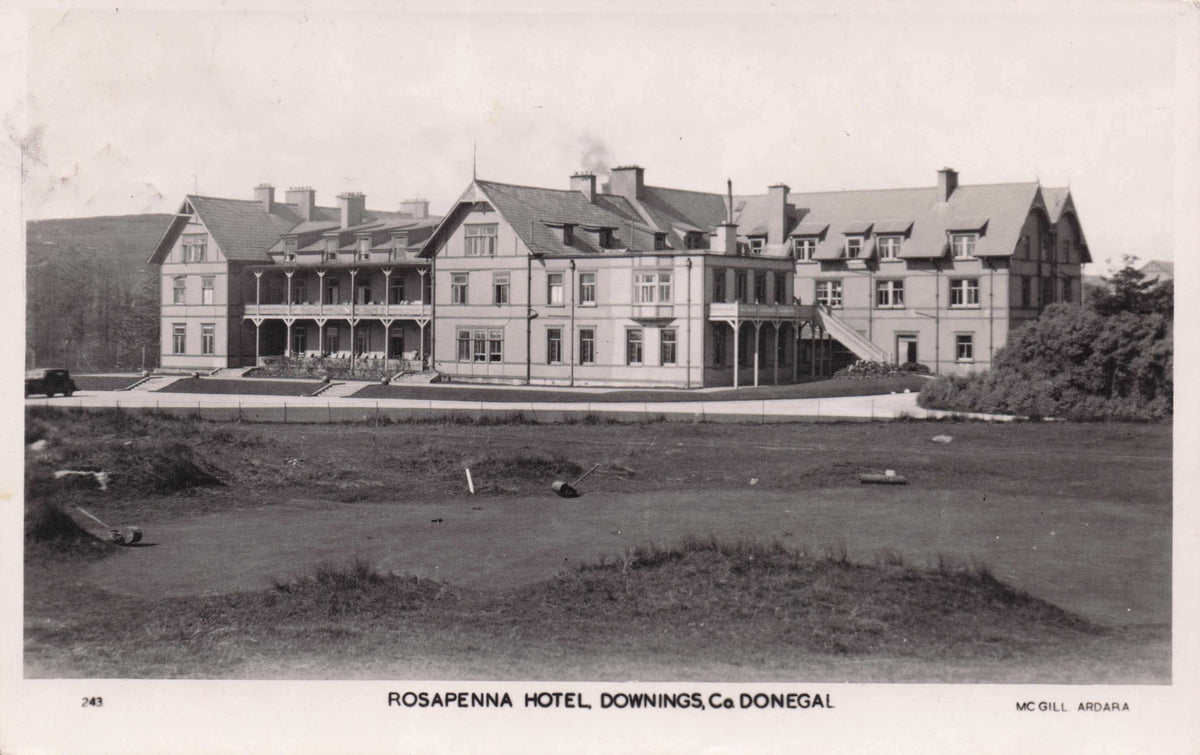 Rosepenna Hotel County Donegal Ireland Old Real Photo Irish Postcard