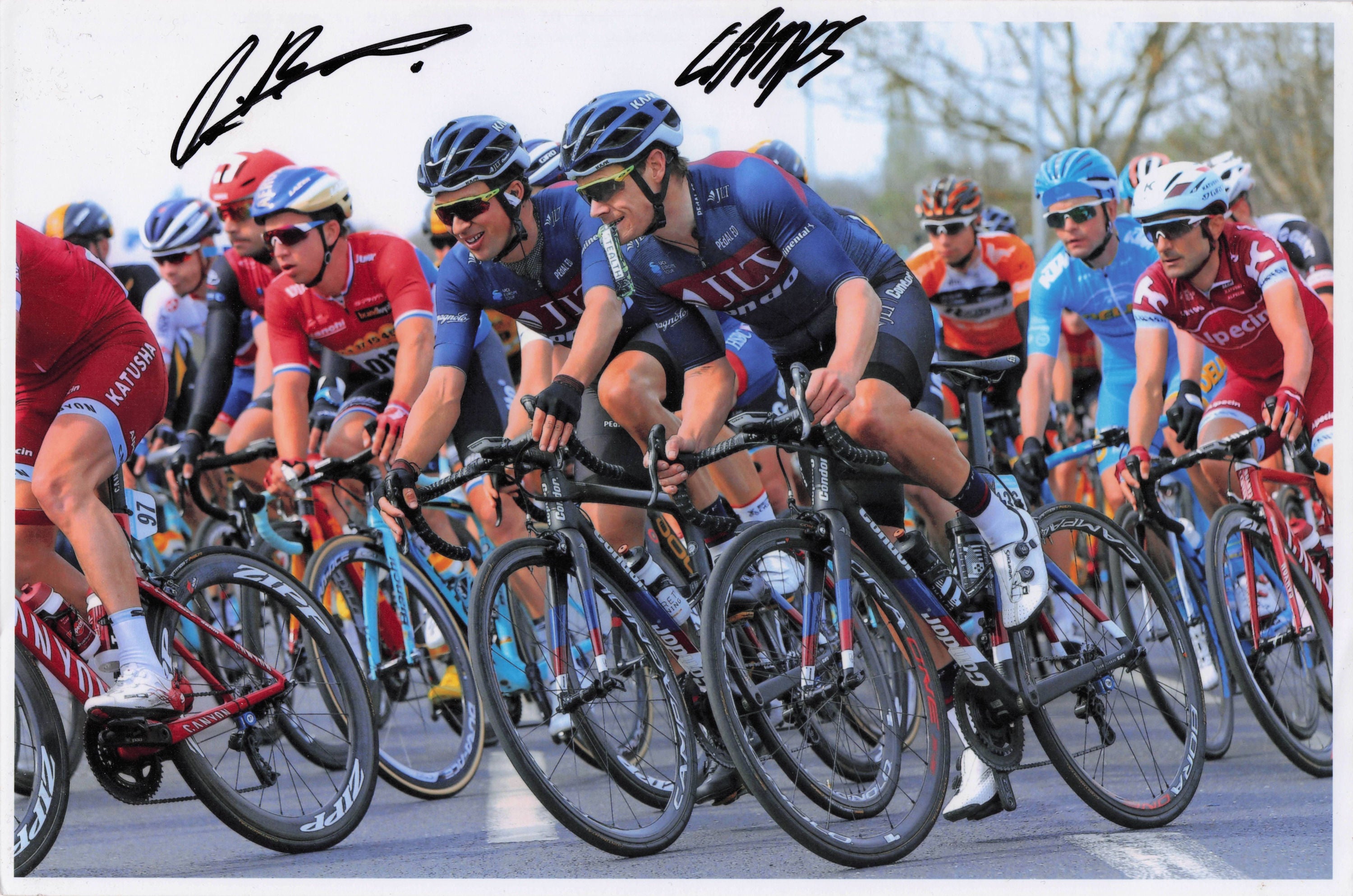 Steve Lampier British Cycling 2017 Tour De Yorkshire 12x8 Hand Signed Photo