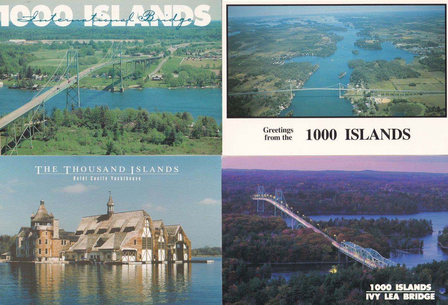 1000 Islands Ivy Lea Bridge Canada 4x Postcard s