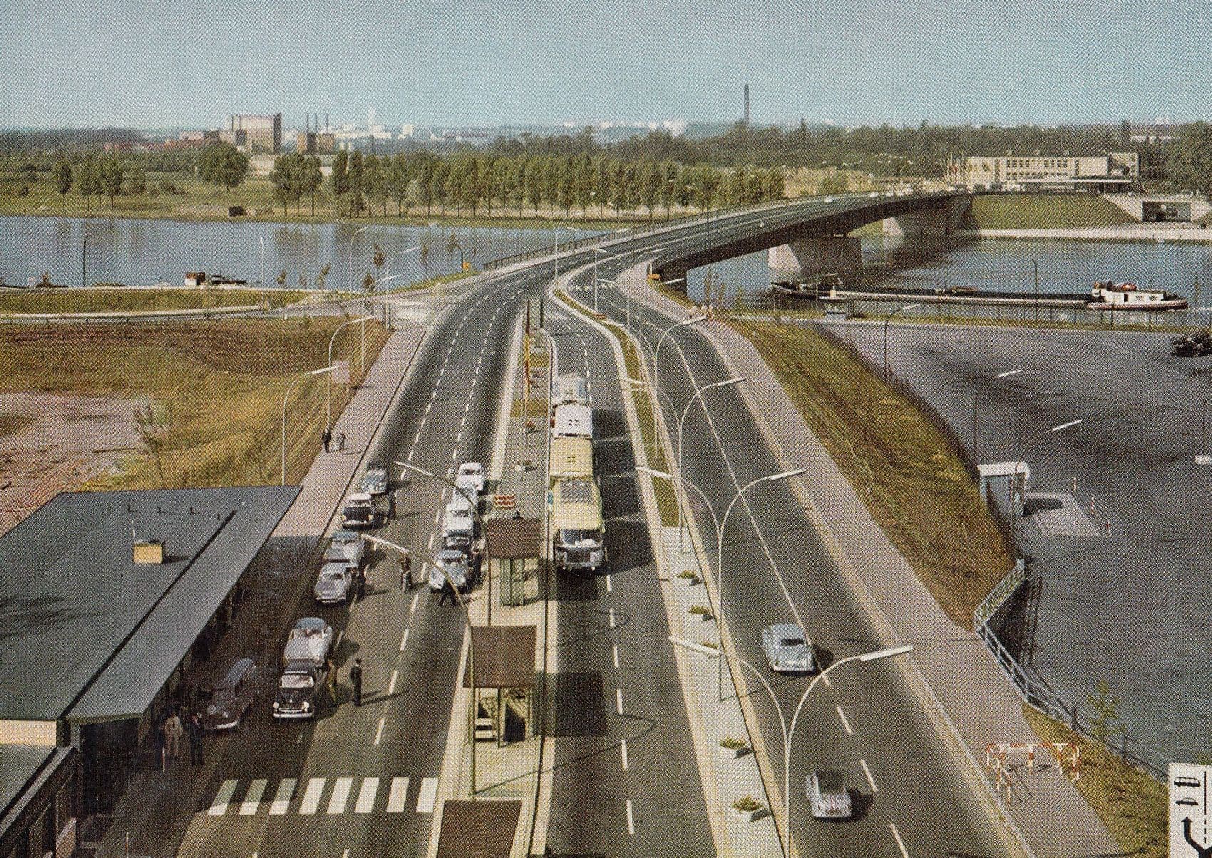 Strasbourg Germany 1964 Motorway Traffic Postcard