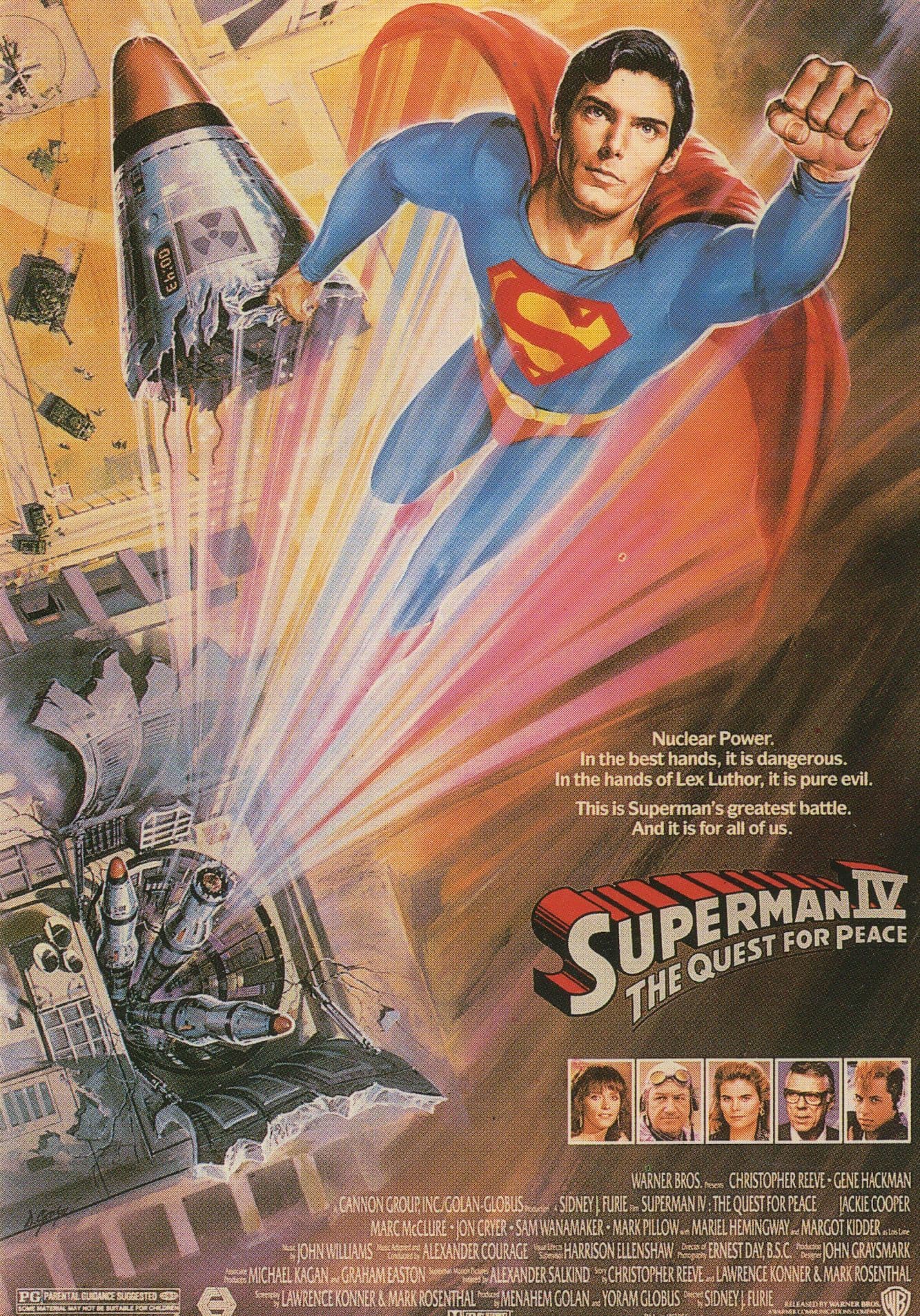 Superman IV Quest For Peace Film Rare French Poster Postcard