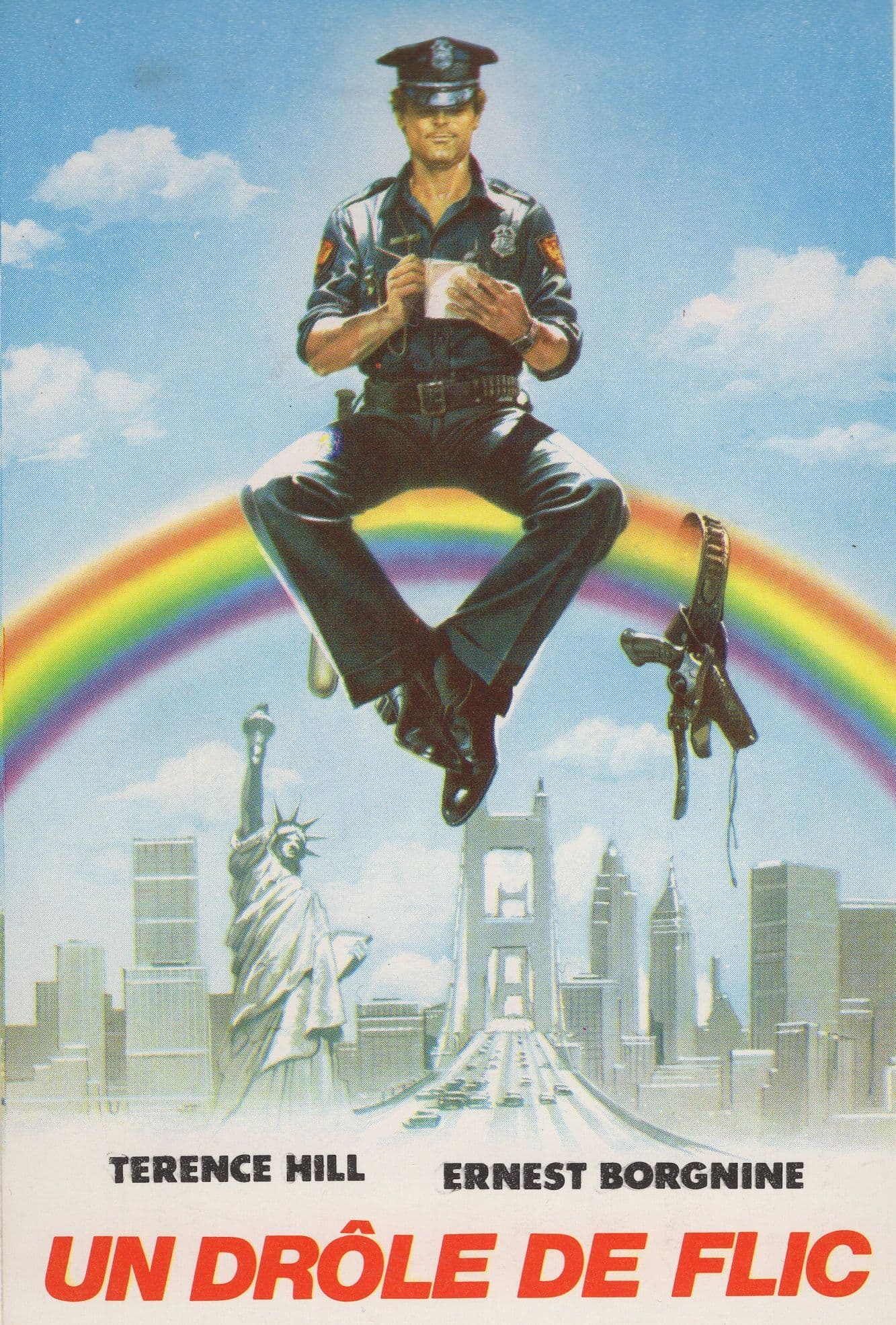 Terence Hill Un Drole De Flic Funny Cop French Film Postcard