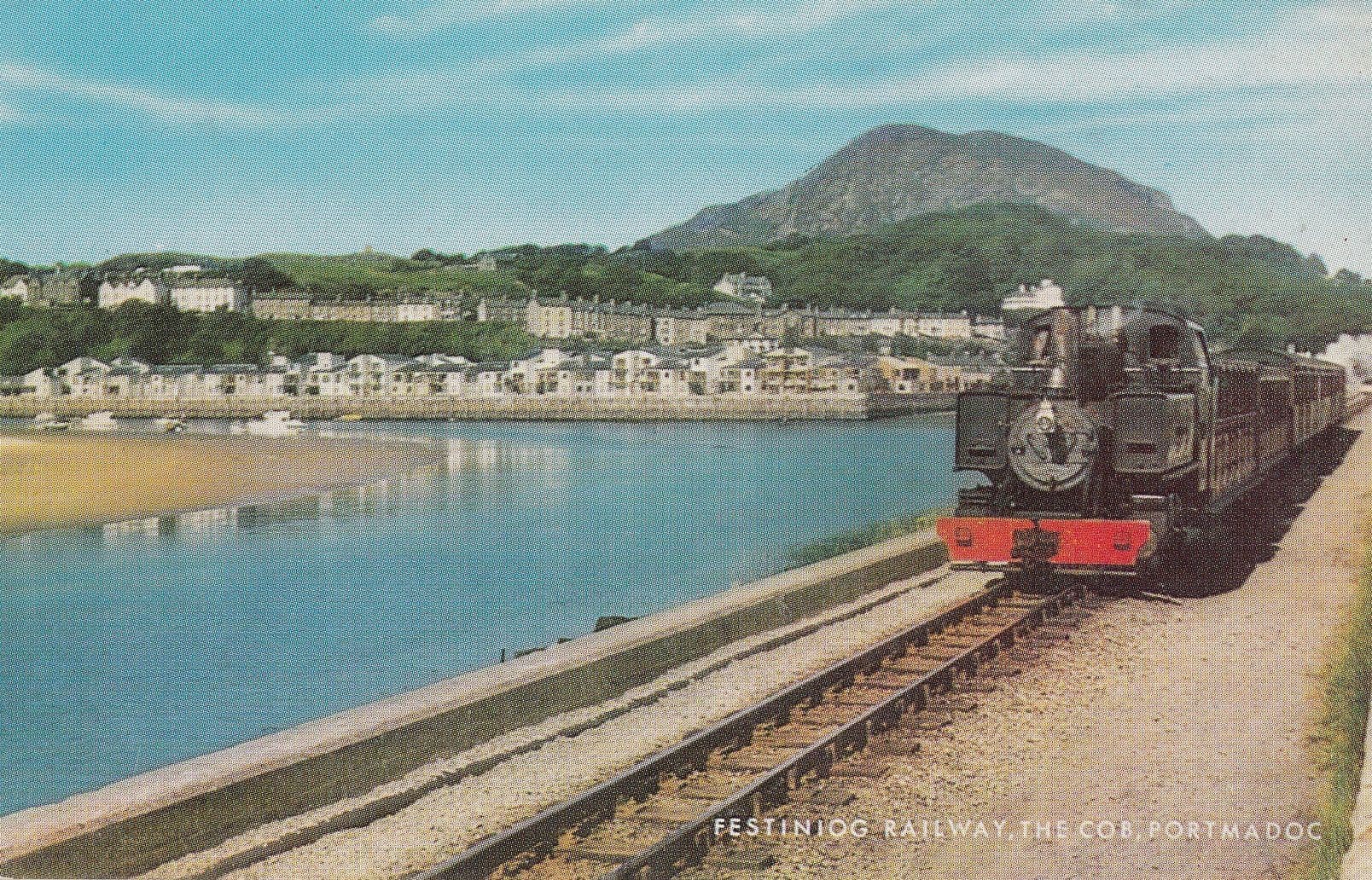 Festiniog Welsh Railway Portmadoc Train Postcard
