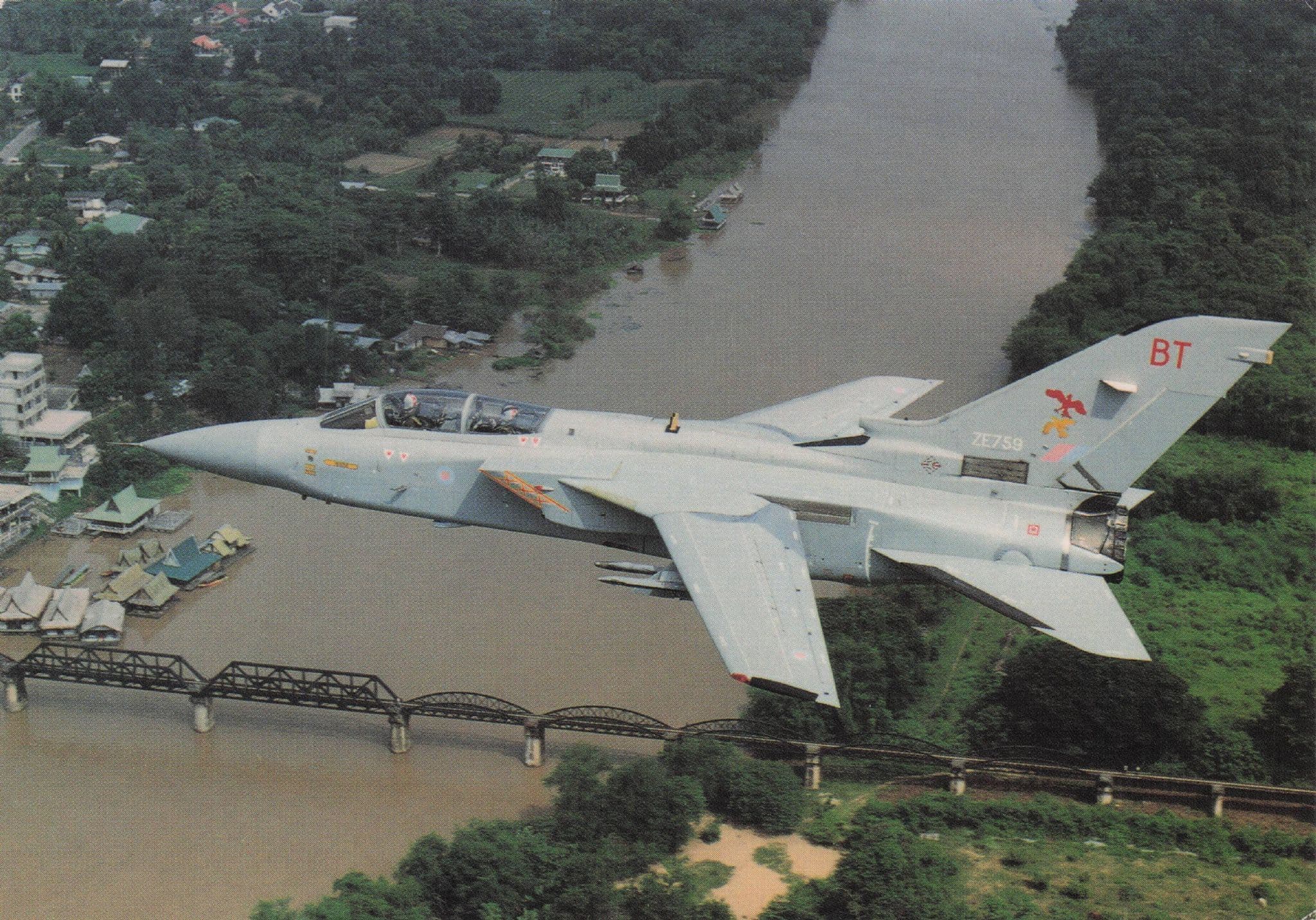 Tornado F3 in Thailand A29 Squadron Plane Aircraft Dennis Postcard