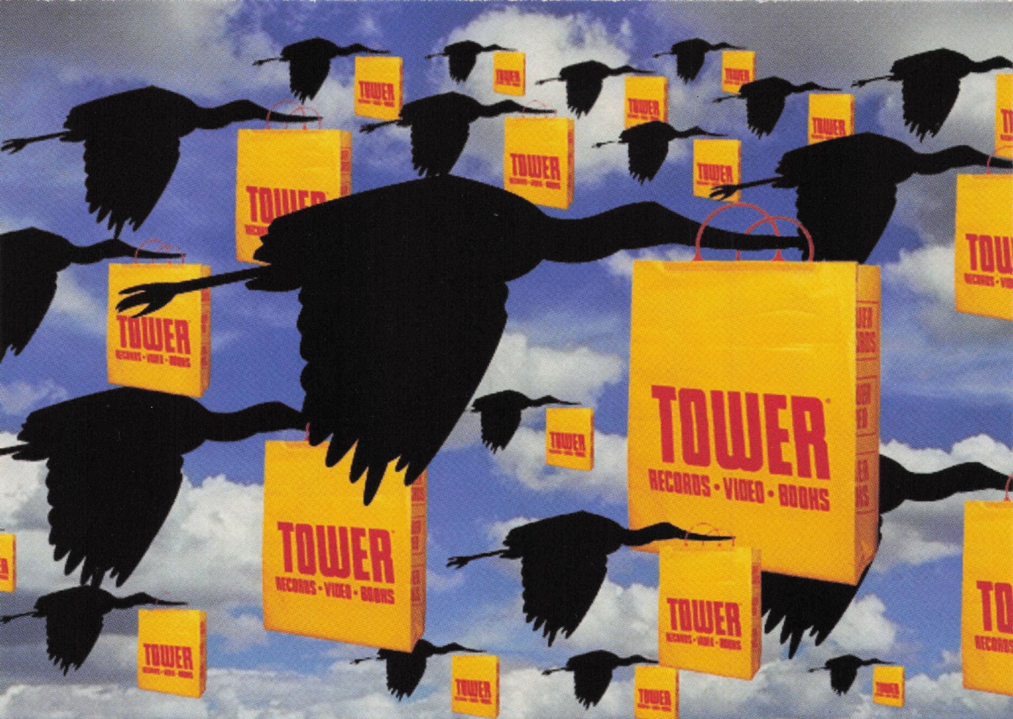 Tower Records Famous Music CD Store Rare Advertising Postcard