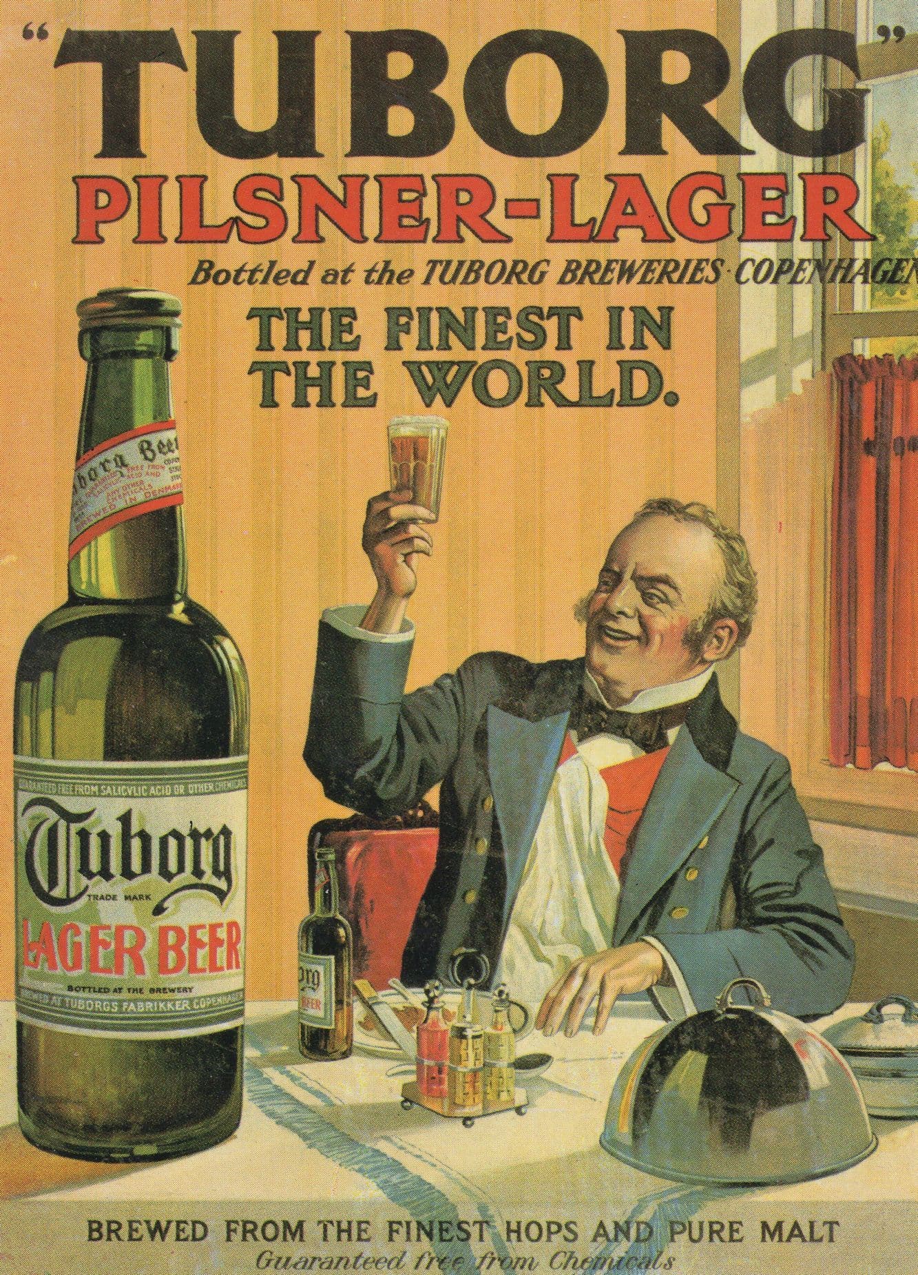 Tuborg The Finest Best Beer In The World Advertising Postcard