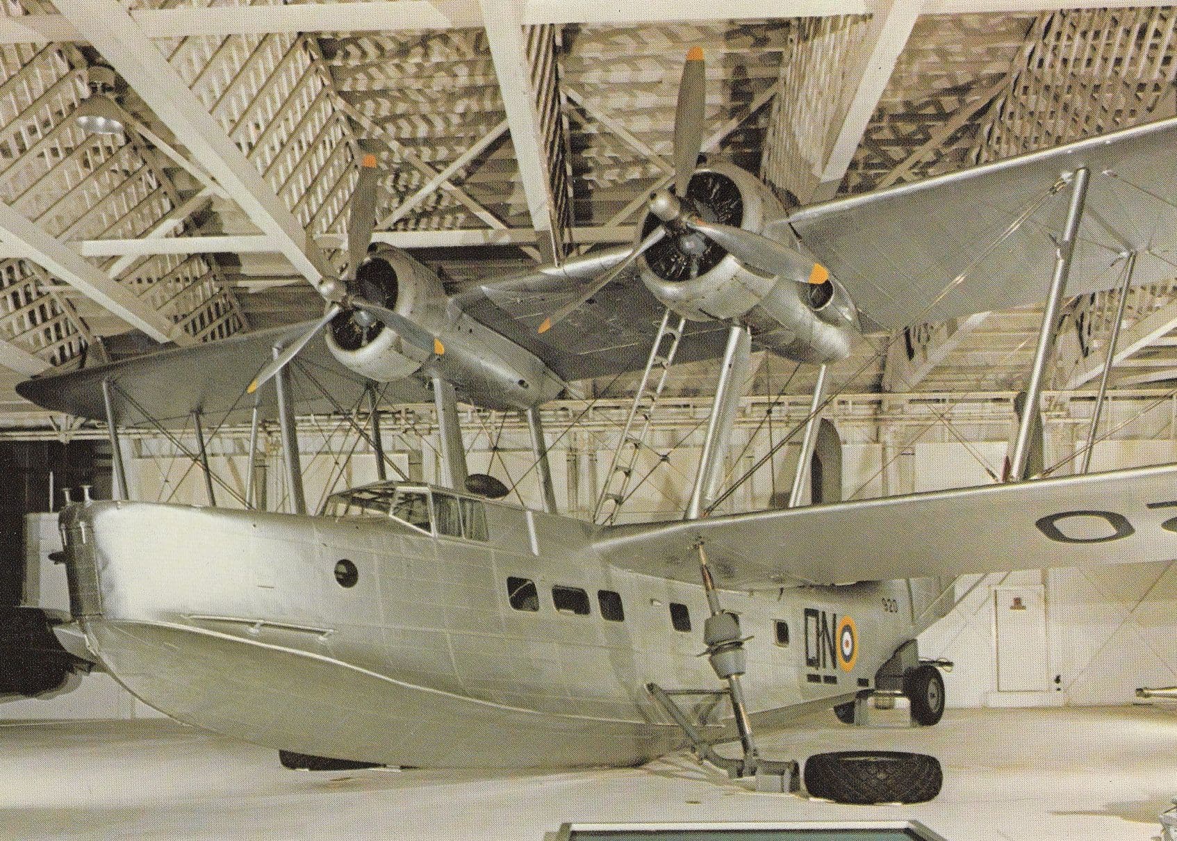 Vickers Submarine Stranraer Museum Exhibit WW2 War Plane Postcard