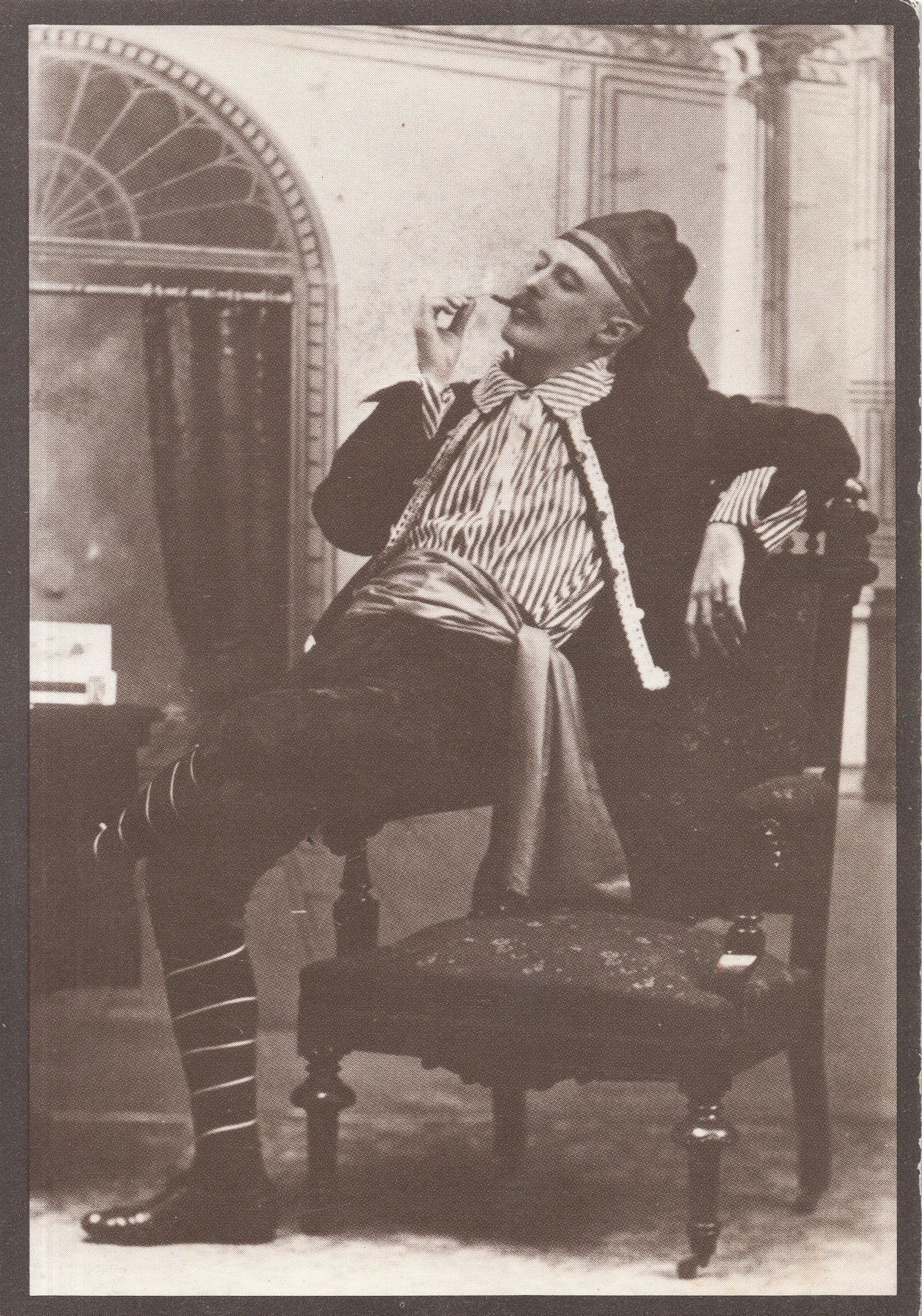 Victorian Theatre New York Actor Smoking 1895 Cabinet Card Postcard