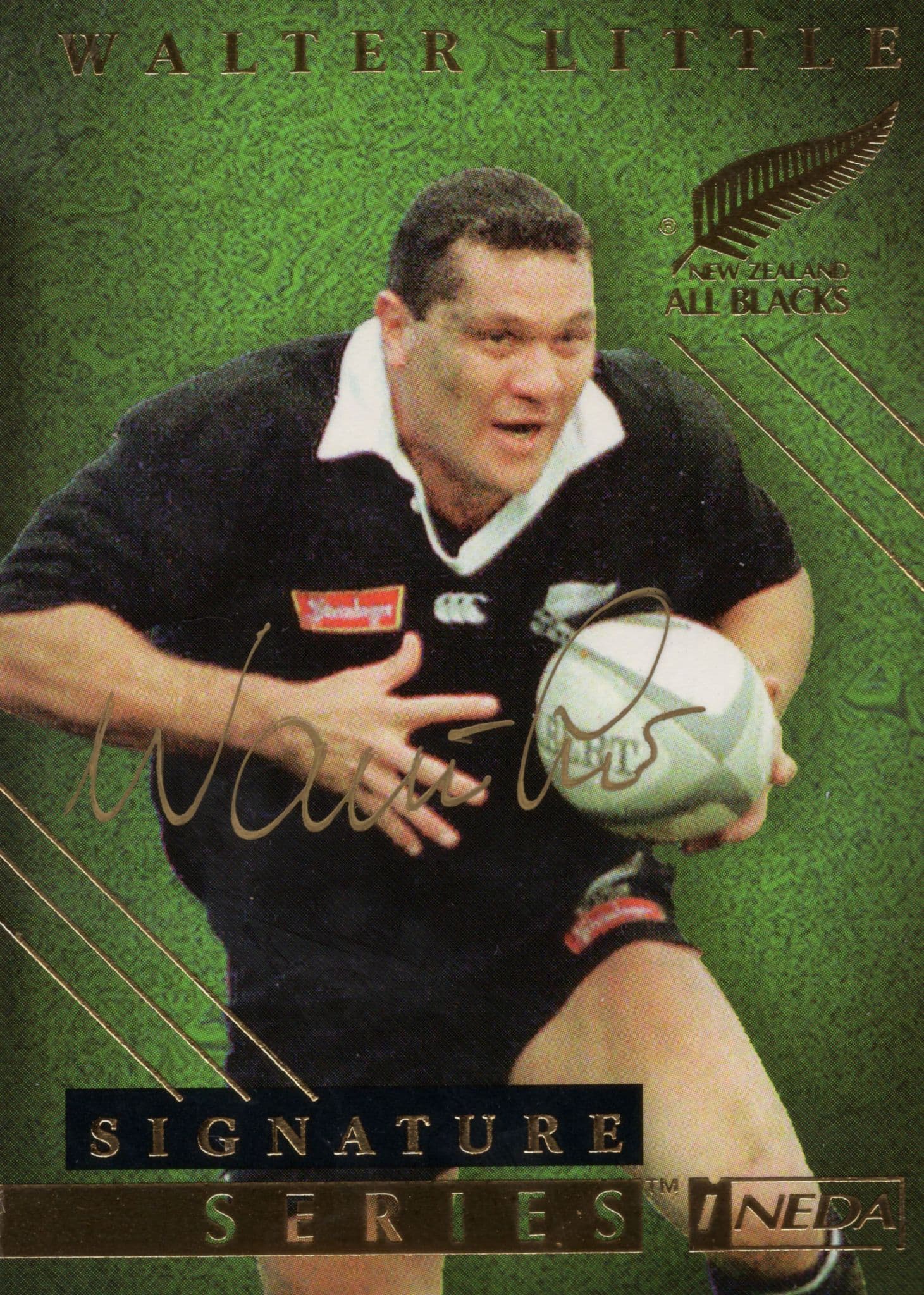 Walter Little New Zealand Signature Rugby Hand Signed Photo Card