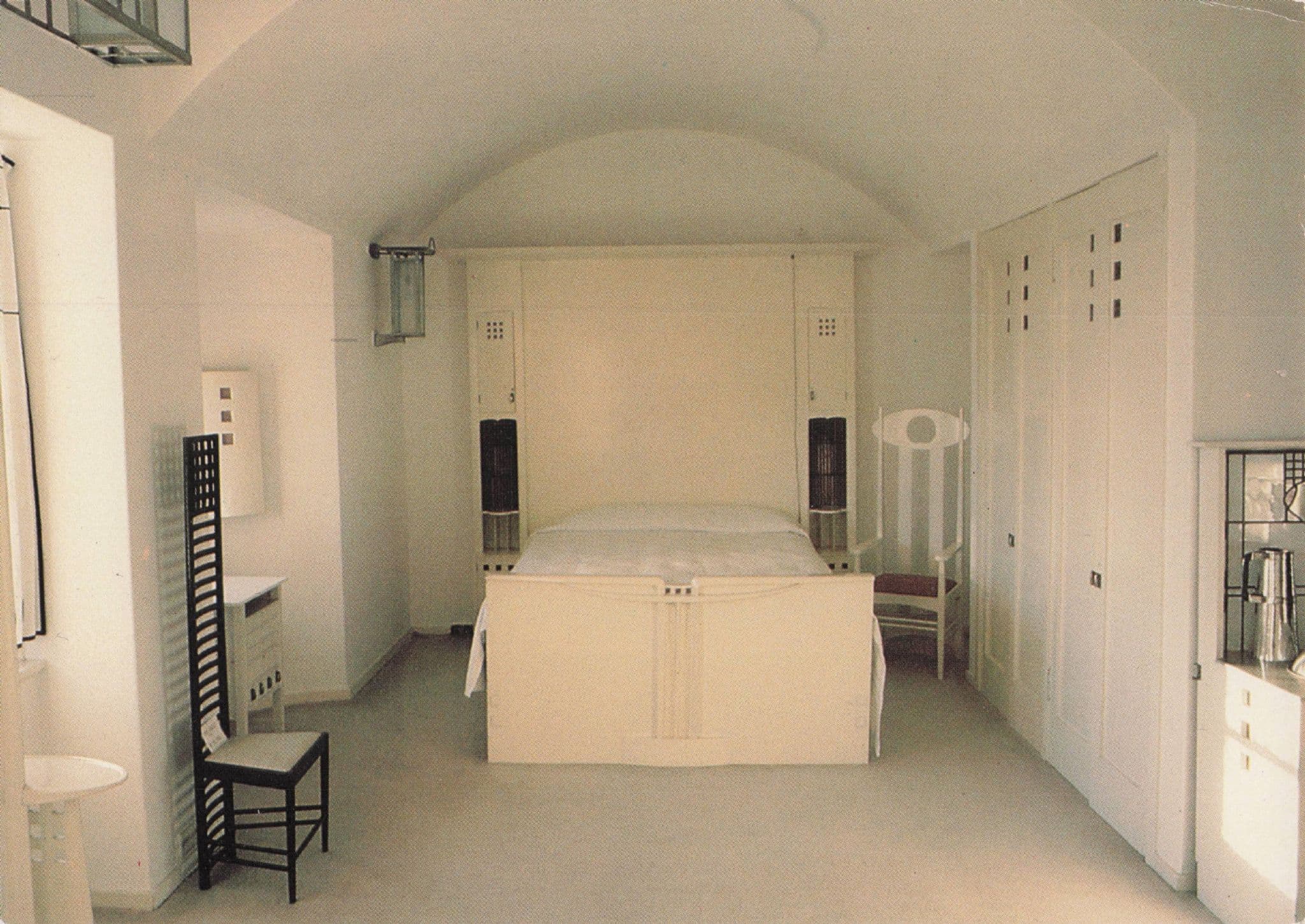 White Bedroom Hill House Helensburgh Scotland Official 1980s Postcard