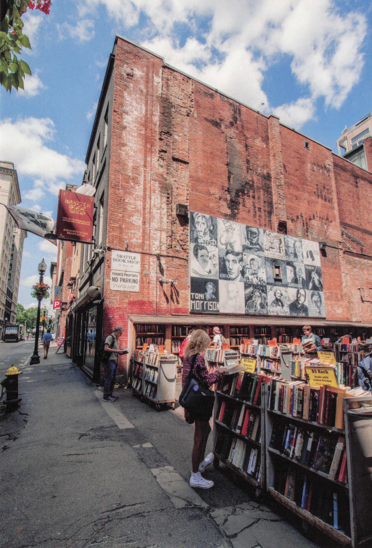 Brattle Book Store Boston Old Shop Fire Open Air Massachusetts American Postcard