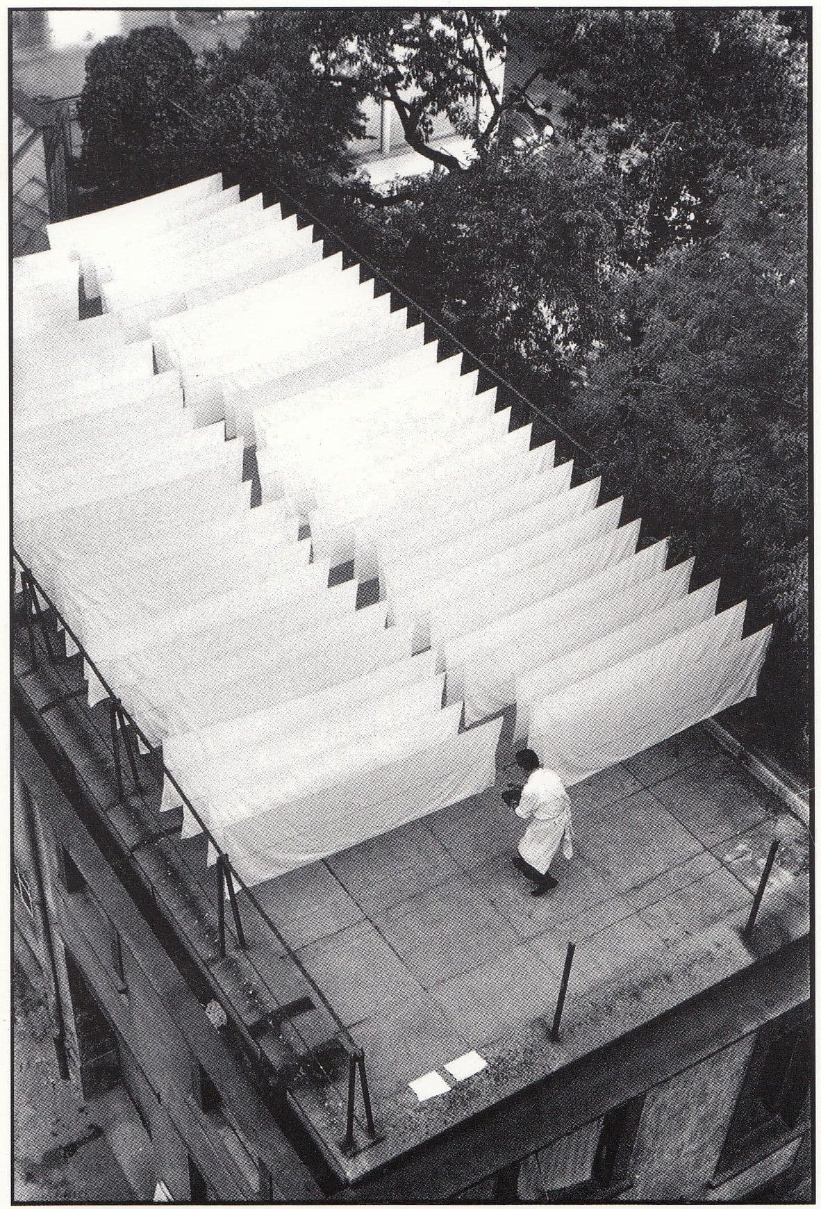 z77 Geneve Geneva 1959 Rooftop Bed Laundry Washing Line Postcard