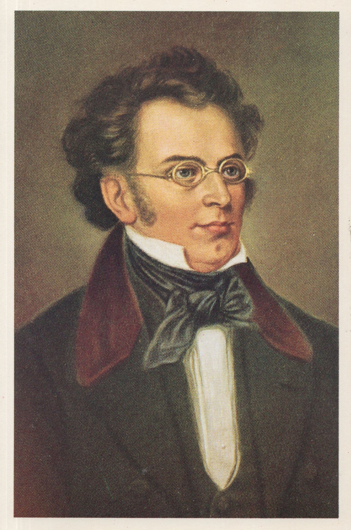 Franz Schubert Classical Composer Rare French Painting Postcard