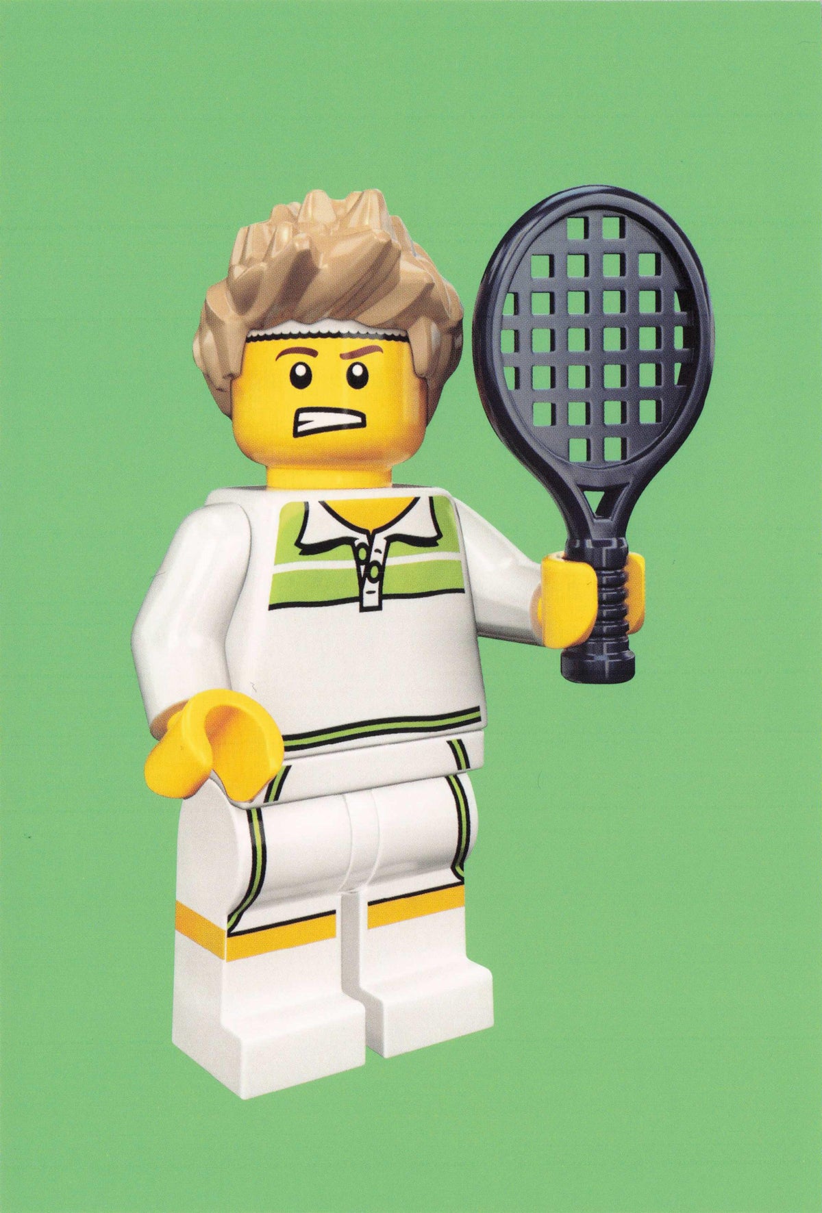 Toy Tennis Player Sports Lego Wimbledon Figure Player Quotation Postcard