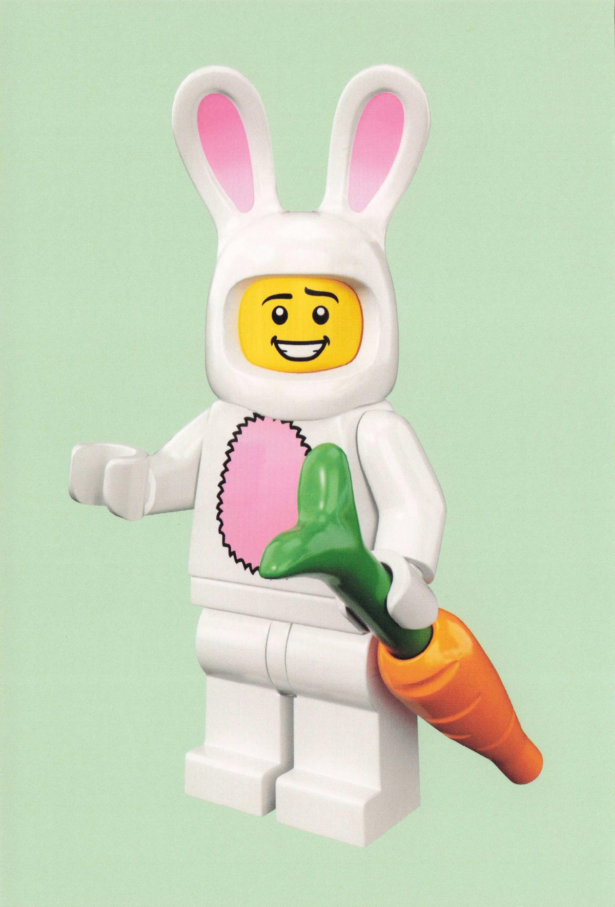 Toy Astronaut Lego Spaceman In Bunny Rabbit Fancy Dress Costume Postcard