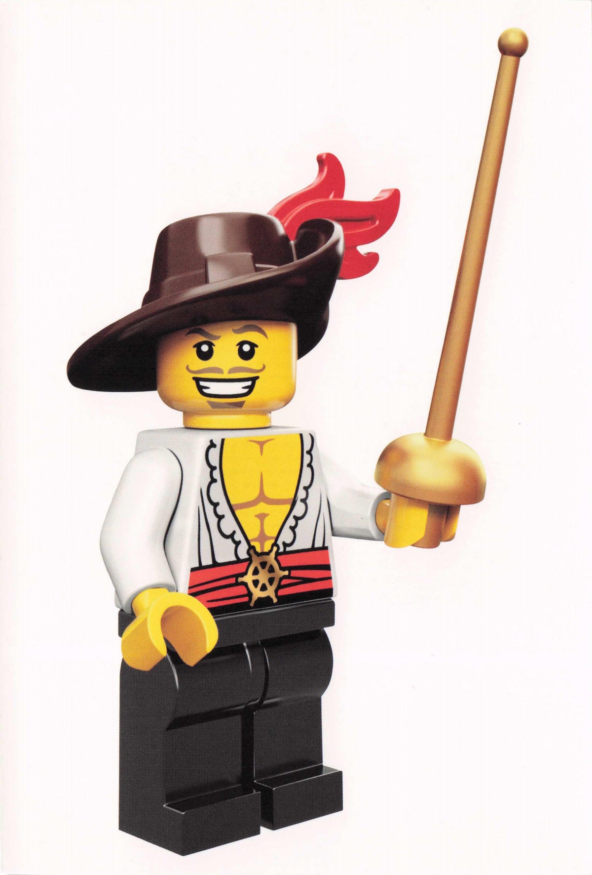 Swashbuckler Toy Sword Fighter Fighting Costume Model Lego Quotation Postcard