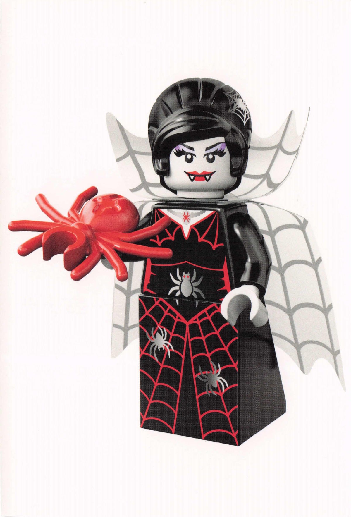 Spider Lady Toy Vampire Lego Doll Insect Horror Film Costume Quotation Postcard