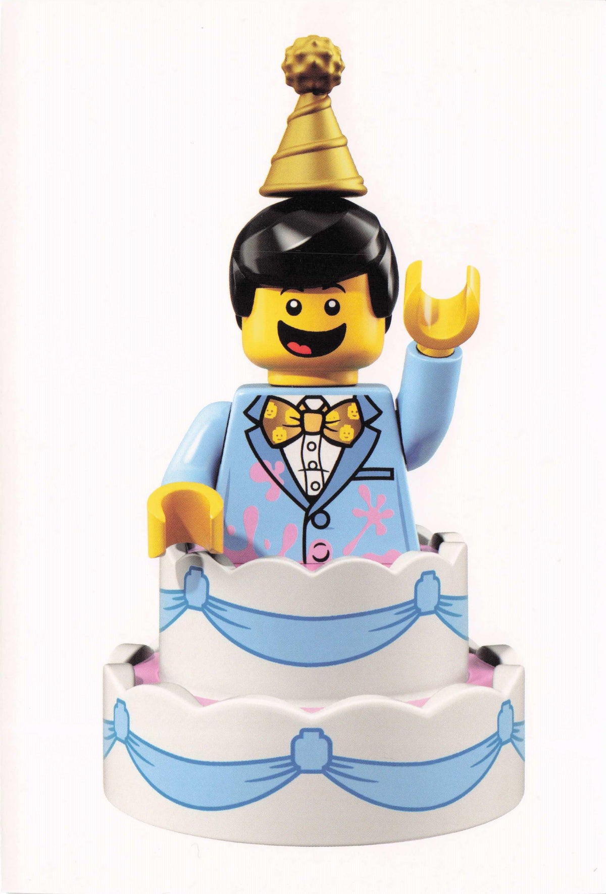 Man In A Wedding Birthday Cake Jack In The Box Greetings Lego Toy Model Postcard