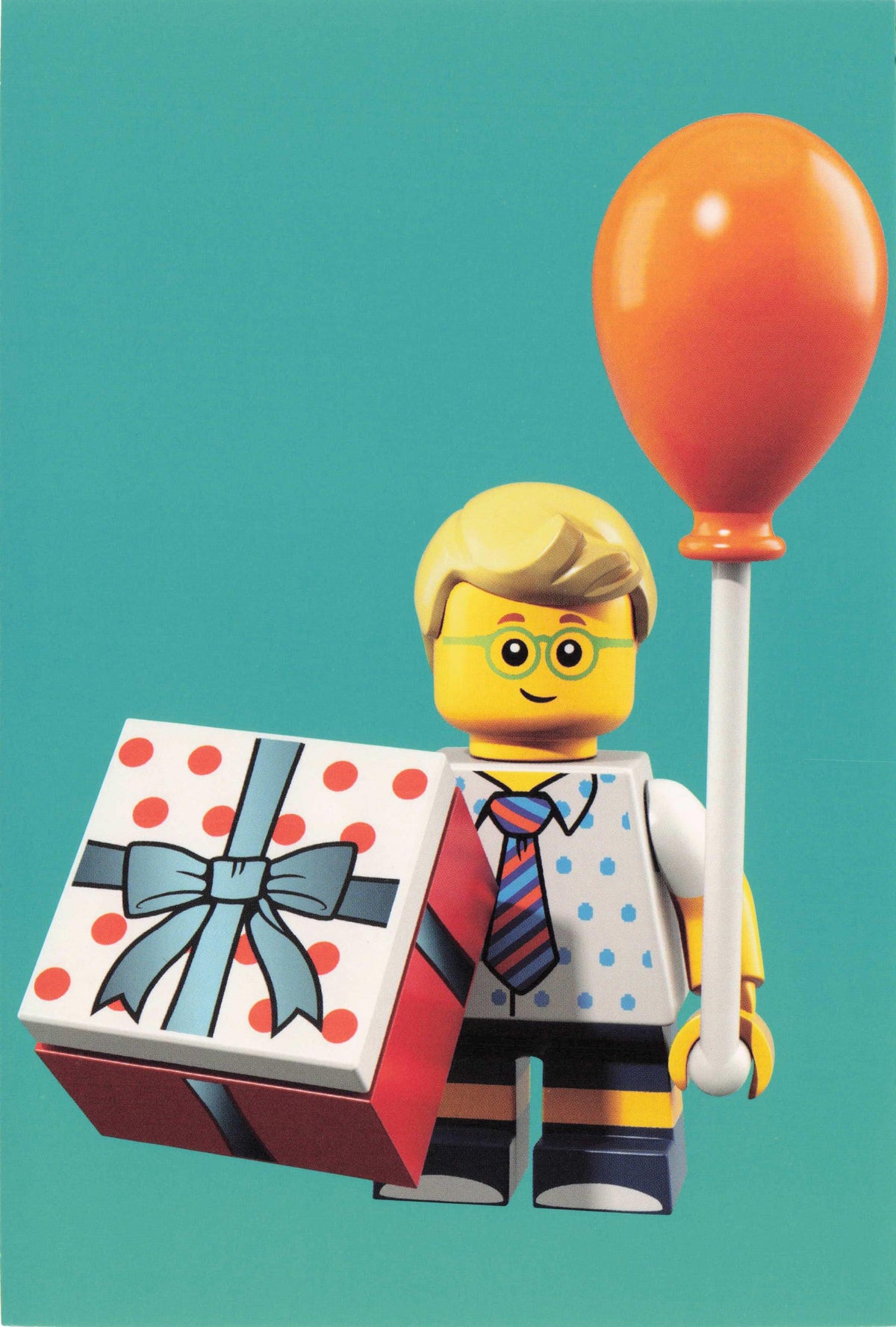 Birthday Party Boy Childrens Balloon Toy Model Present Lego Quotation Postcard