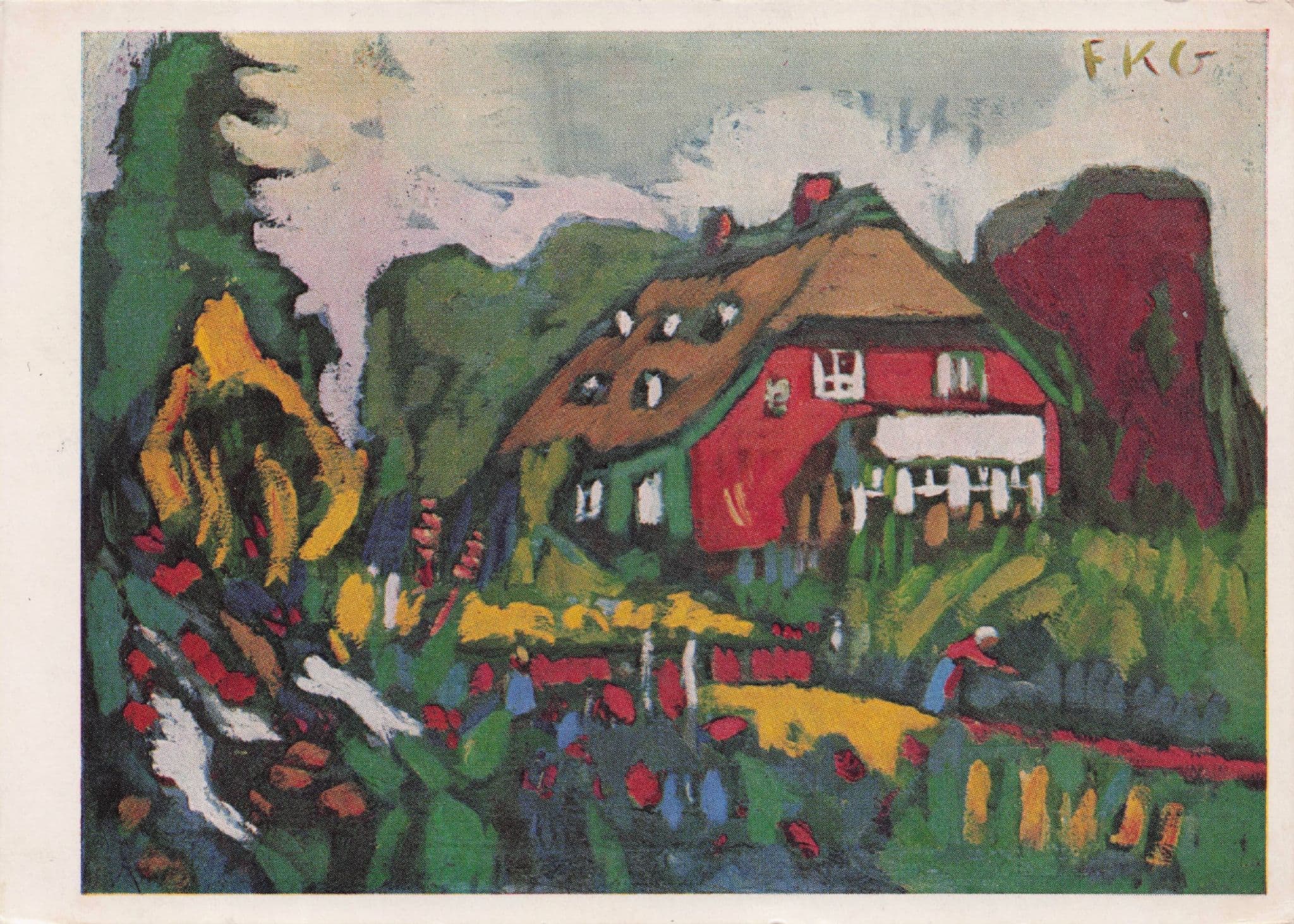 Friedrich Karl Gotsch Hans Haus Olde Seekamp German Painting Postcard