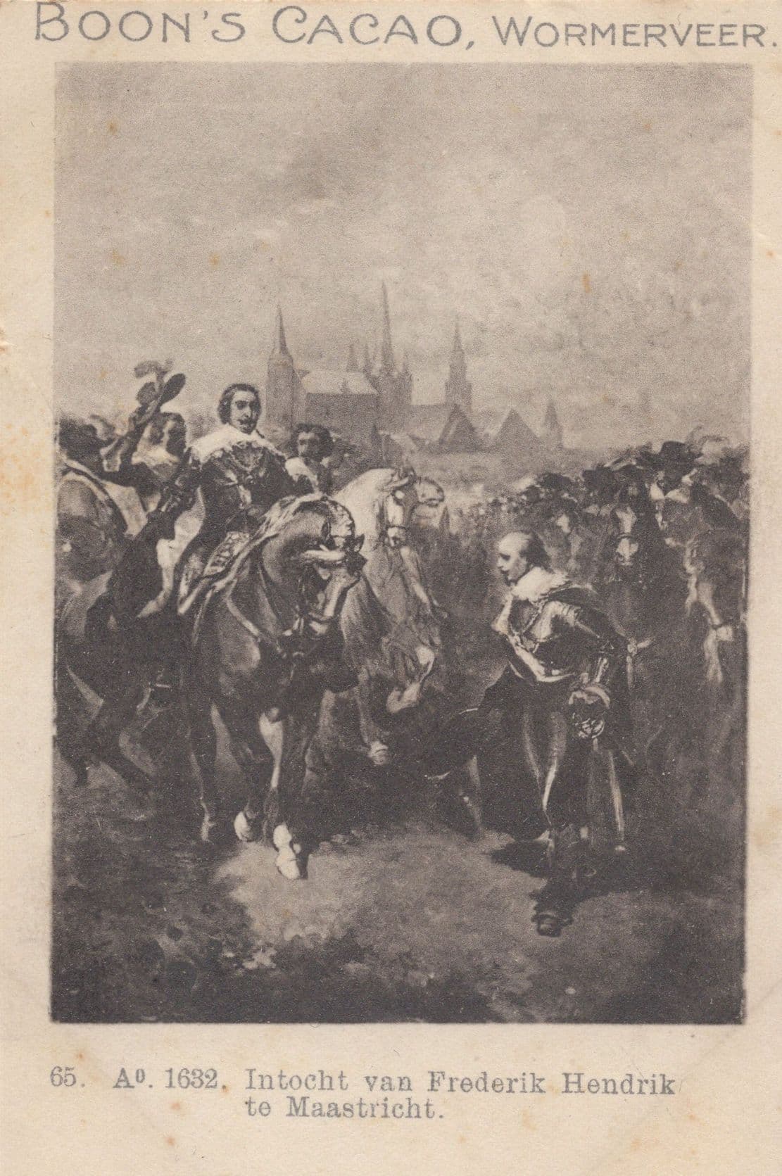 1632 Frederik Hendrik Siege of Maastricht Old Dutch Trade Card