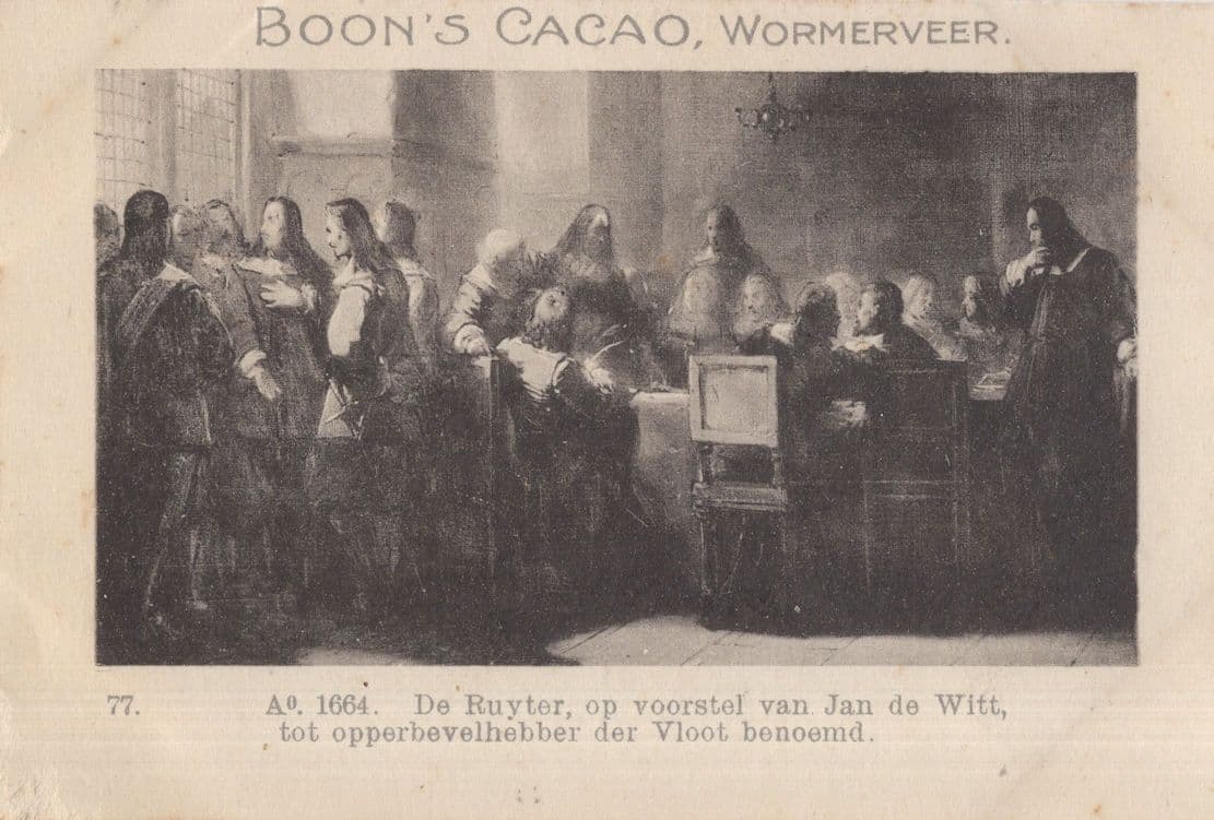 1664 De Ruyter Jan De Witt Boons Cacao Rare Dutch Trading Card
