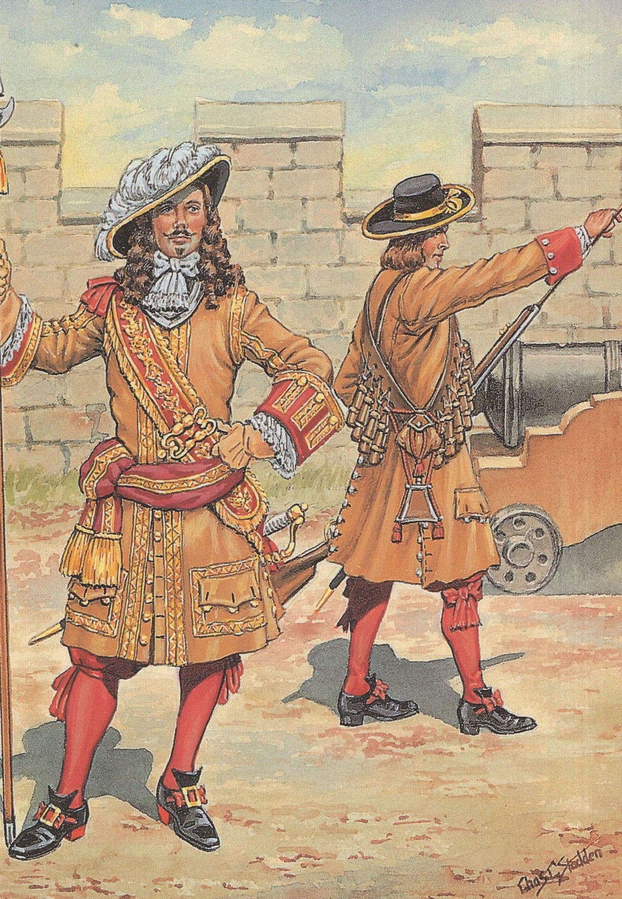 1667 Duke Of York Albany's Marine Regiment At Harwich Postcard