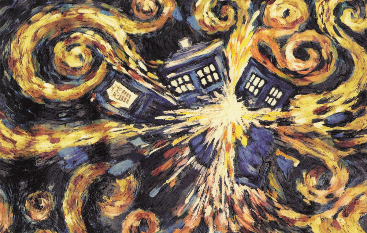 Dr Doctor Who The Pandorica Opens Tardis Vincent Van Gogh Painting Postcard
