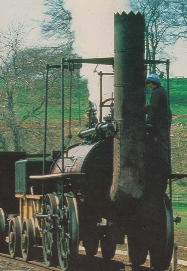 1825 Stockton & Darlington Railway First Train Takes Passengers Museum Postcard