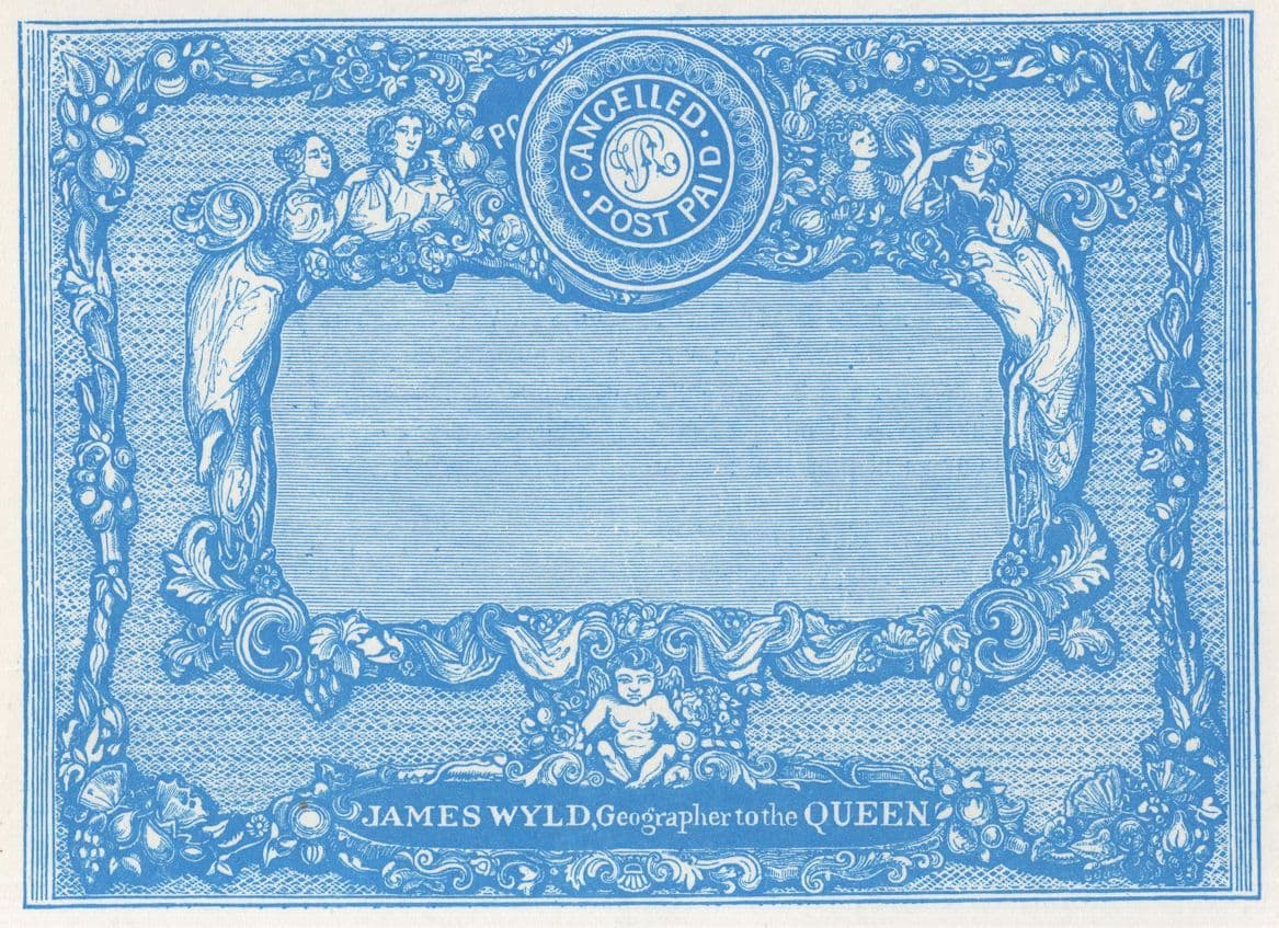 1839 Victorian Envelope To Queen James Wyld Geographer Postcard