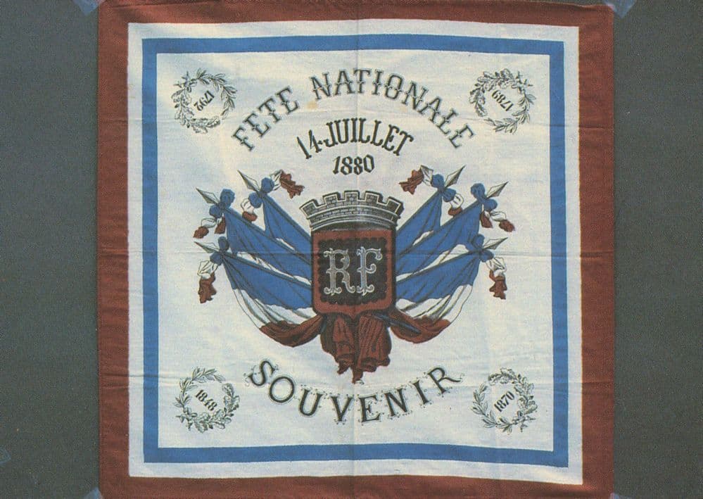 1880 French Revolution National Victorian Fete Flag Sign Postcard