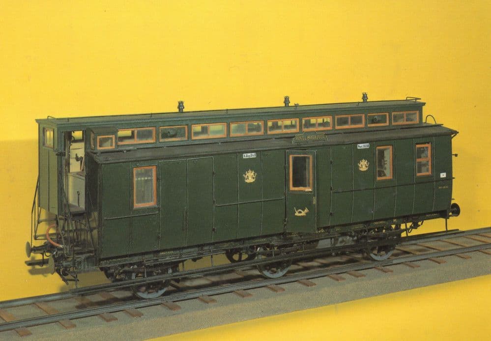 1894 Bahnpostwagen Bayern German Post Train Model Postcard