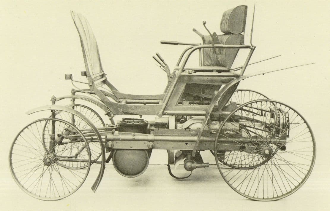 1897 Victorian Lanchester Motor Car Exhibition Postcard