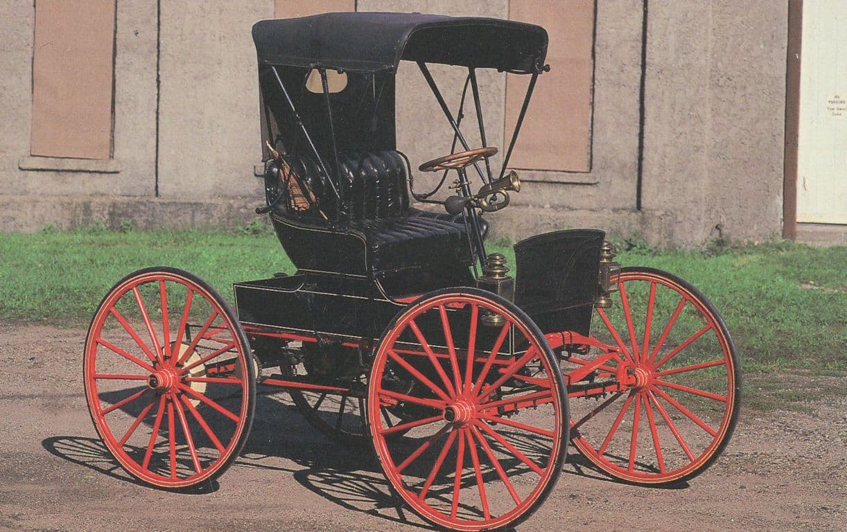 1907 Kiblinger Runabout Antique 2 Cylinder Car Morris Langelier Postcard