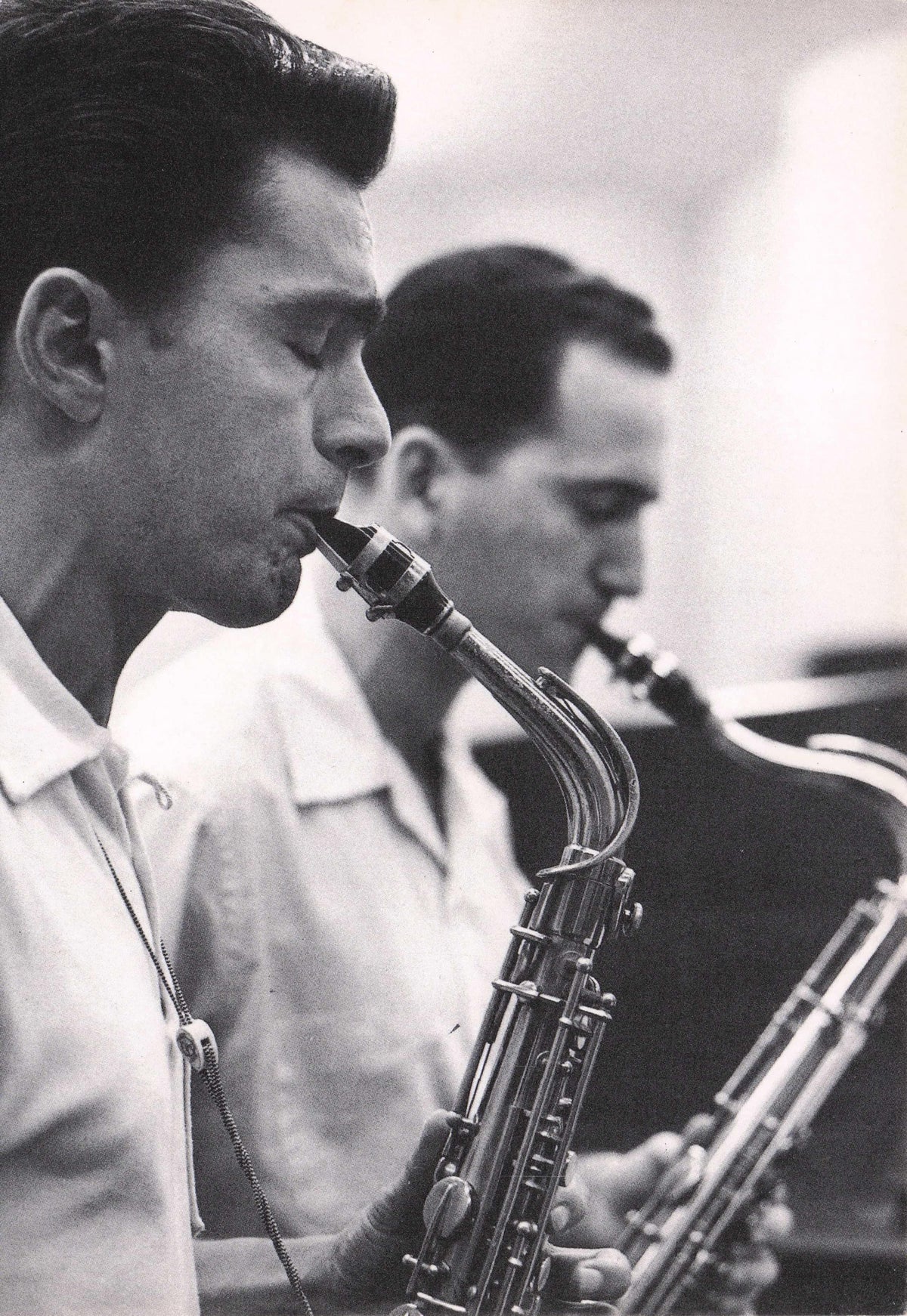 Art Pepper & Jack Montrose Live Jazz Concert 1954 New York City Photo Postcard