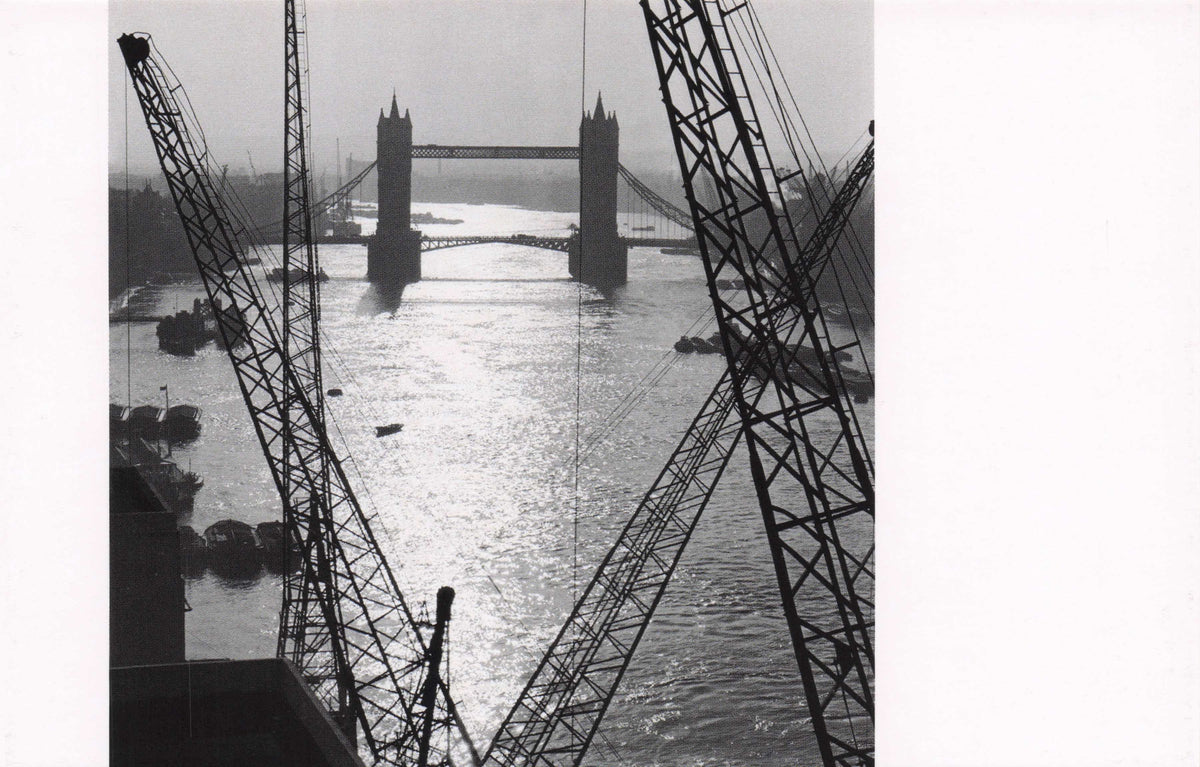 Tower Bridge From River Thames Gantries London Rare Award Photo Postcard