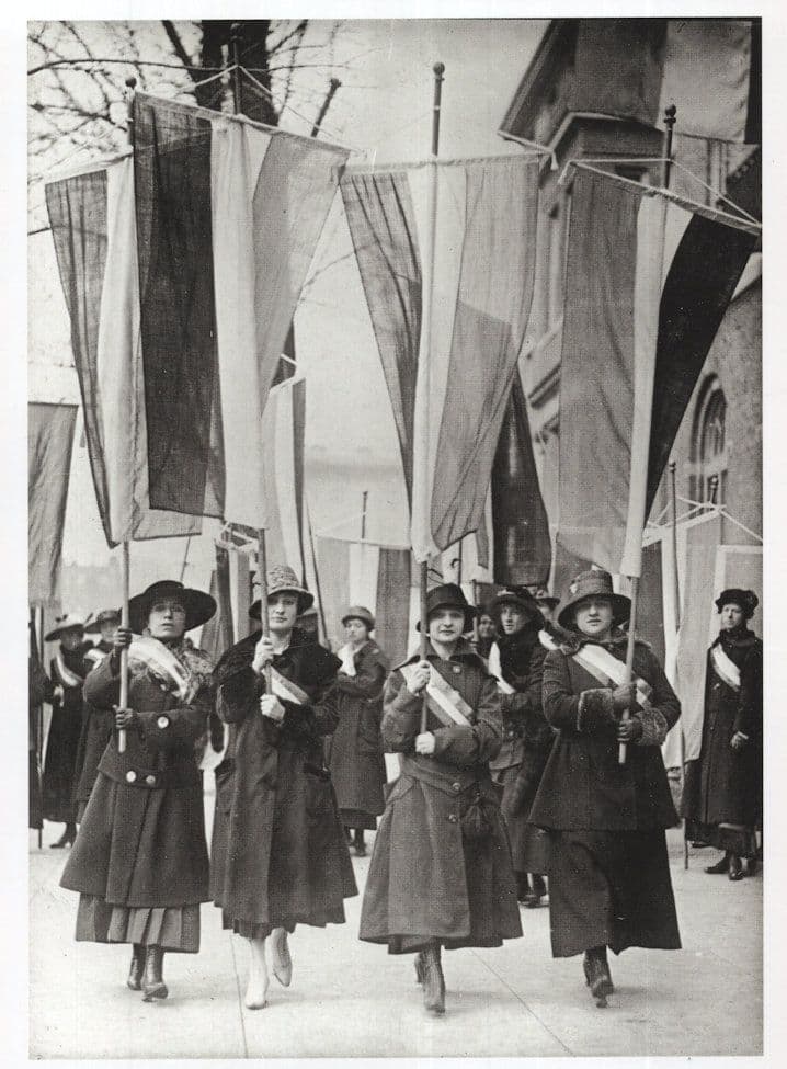 1917 Suffragette Movement at White House Picket Demonstration Postcard