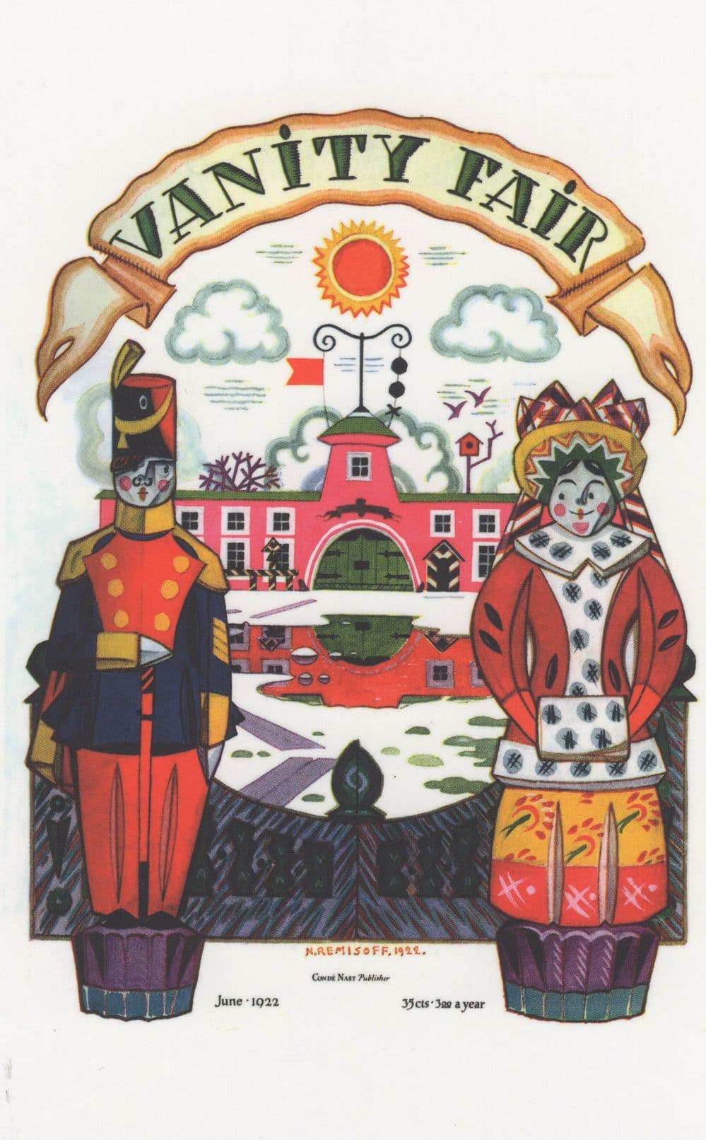 1920s Russian Military Toy Dolls Art Deco Painting Magazine Postcard