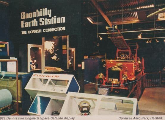 1929 Dennis Fire Engine Cornwall Aero Park Helston Space Satellite Postcard