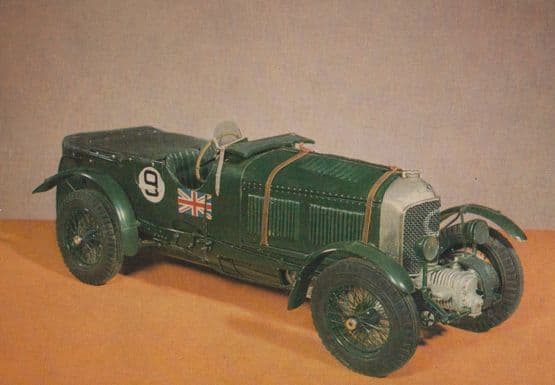 1930 Bentley Model Car French Le Mans Grand Prix History Postcard