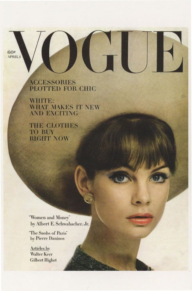 1963 Jean Shrimpton Mini Skirt Launch Paris Snobs Vogue Postcard