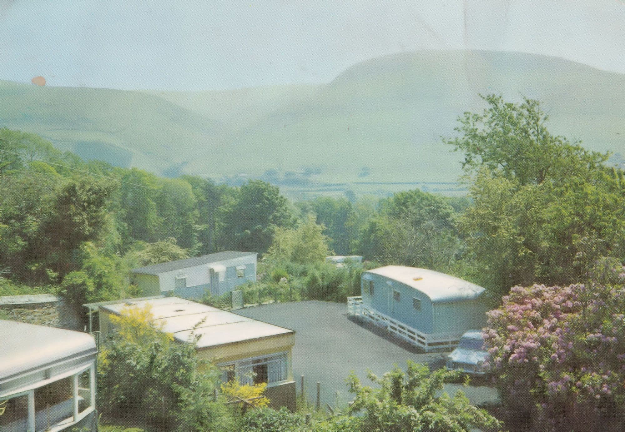 1970s Caravans at Woodlands Holiday Park Towyn Wales Old Postcard