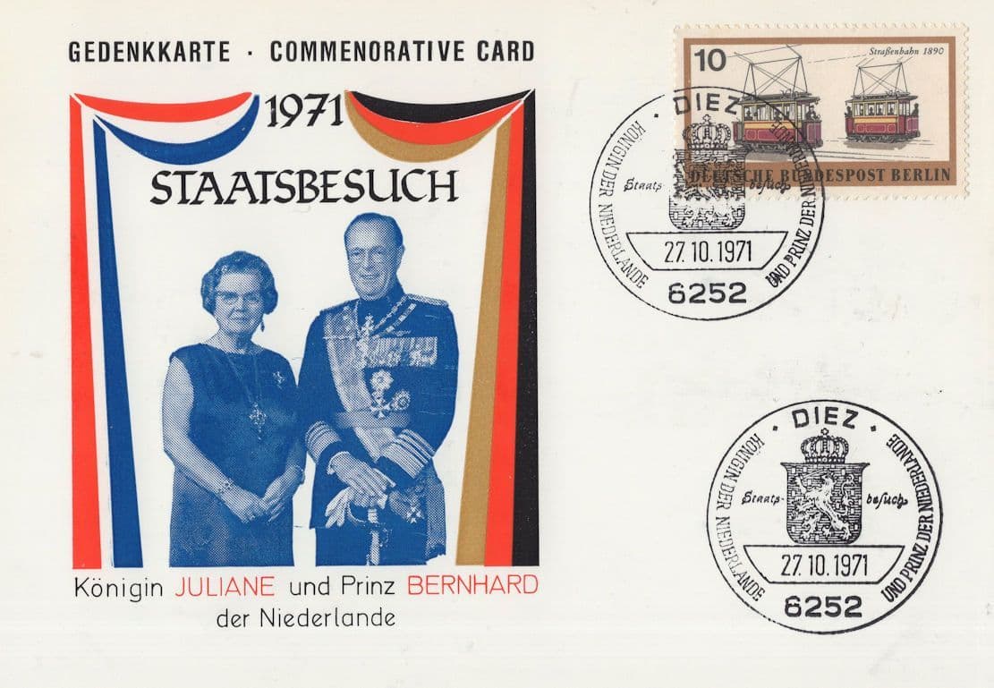 1971 Staatsbesuch Prinz Bernhard Dutch FDC First Day Cover